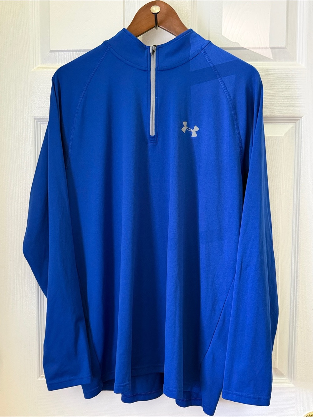 Under Armour Heat Gear Bright Blue Quarter-Zip Athletic Pullover Men’s Large